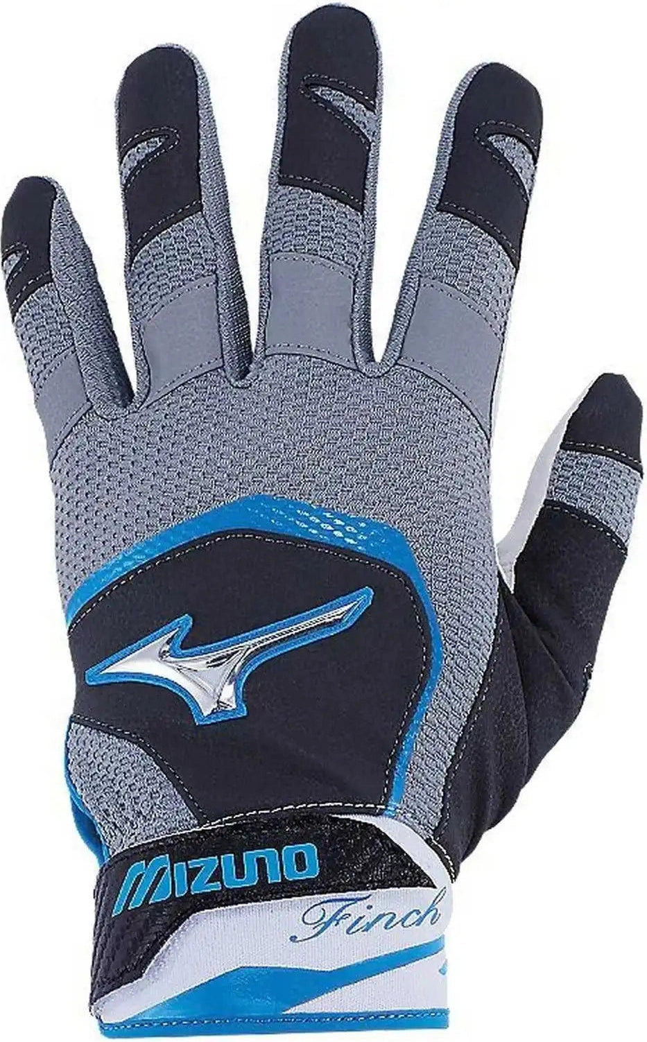 Mizuno Women’s 2018 Finch Softball Batting Gloves - Black Diva Blue