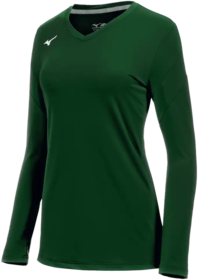 Mizuno Women’s Balboa 6 Long Sleeve Volleyball Jersey - Forest