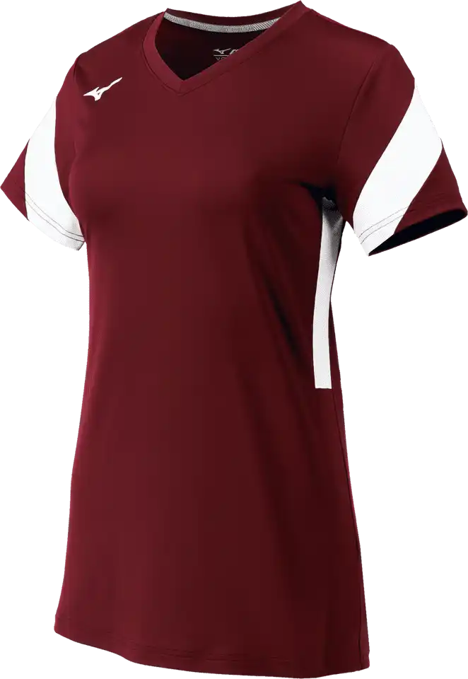 Mizuno Women’s Balboa 6 Short Sleeve Volleyball Jersey - Cardinal White