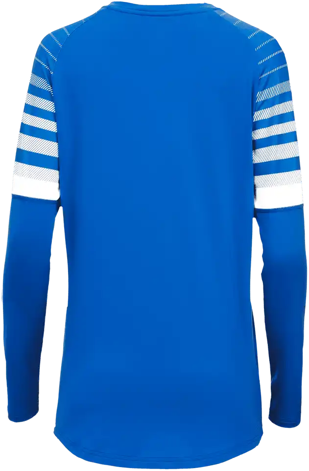 Mizuno Women’s Techno 8 Long Sleeve Volleyball Jersey - Royal White