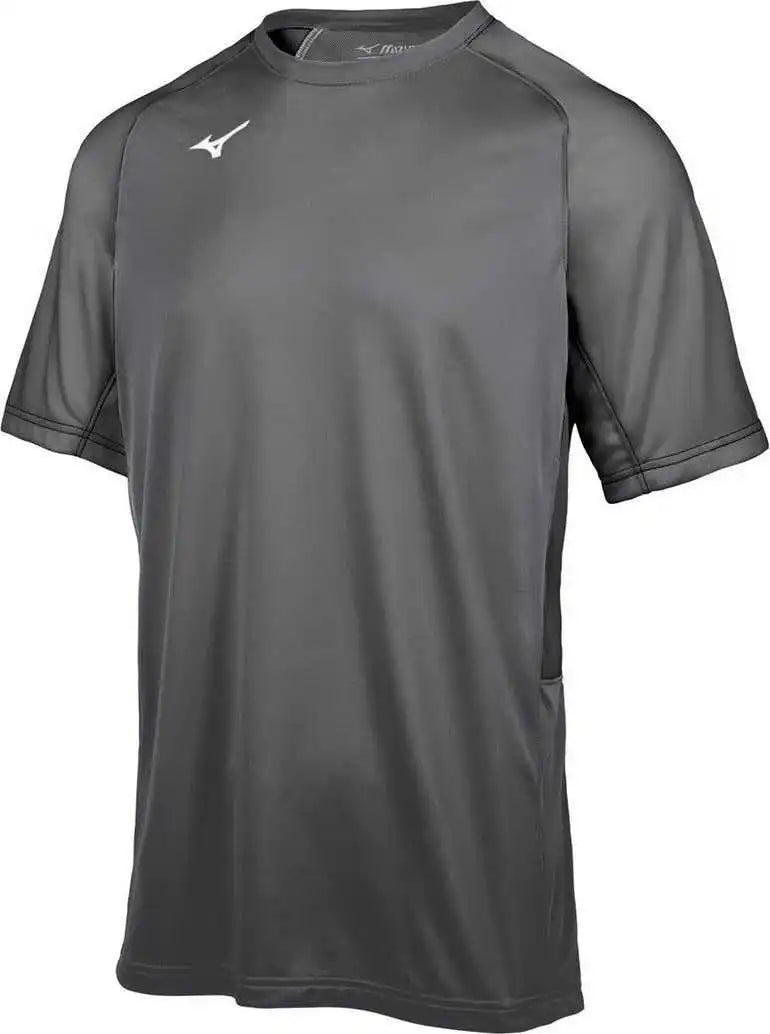 Mizuno Youth Aerolite Crew Baseball Jersey - Charcoal