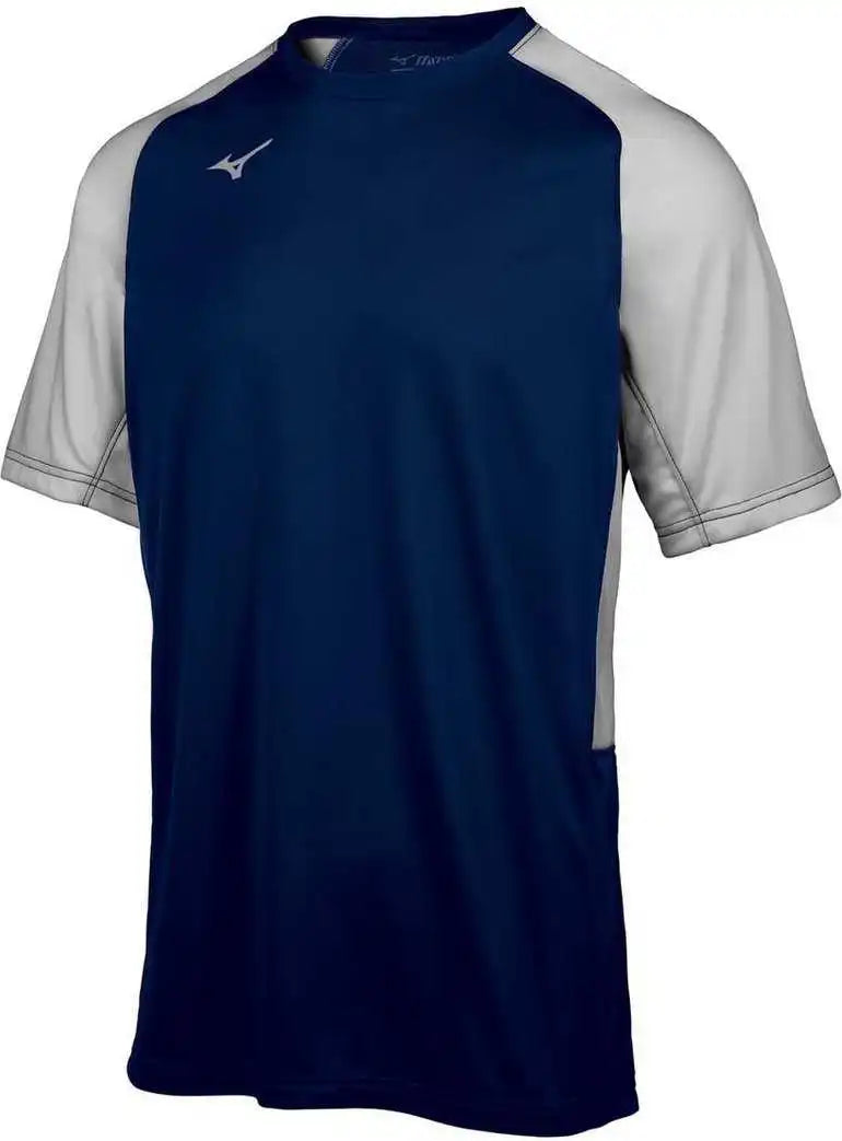 Mizuno Youth Aerolite Crew Baseball Jersey - Navy Gray