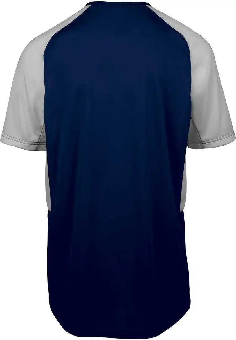 Mizuno Youth Aerolite Crew Baseball Jersey - Navy Gray