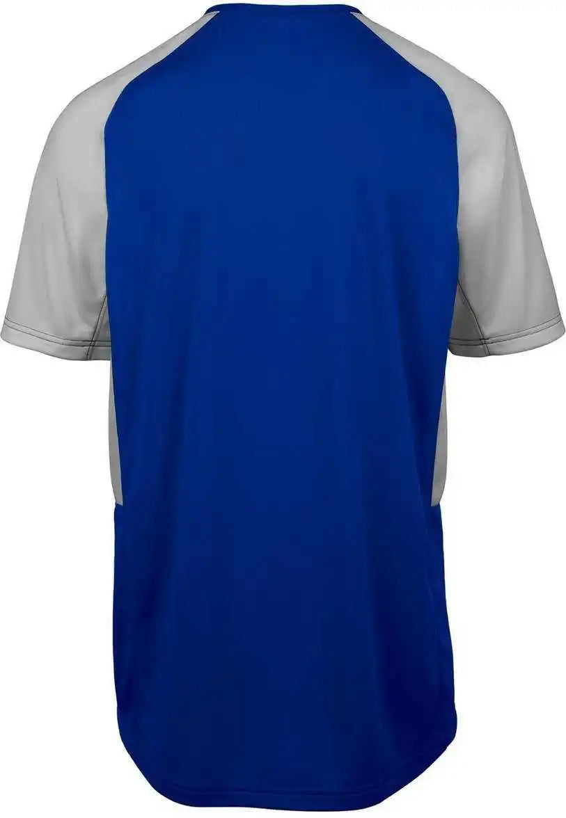 Mizuno Youth Aerolite Crew Baseball Jersey - Royal Gray