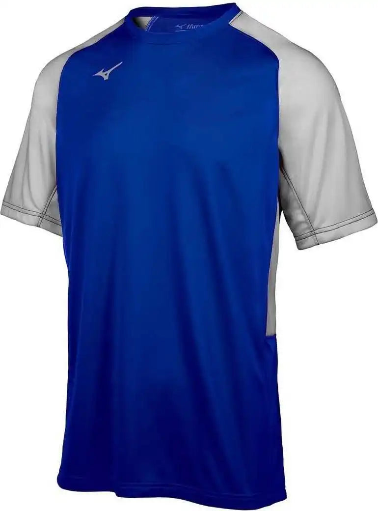 Mizuno Youth Aerolite Crew Baseball Jersey - Royal Gray