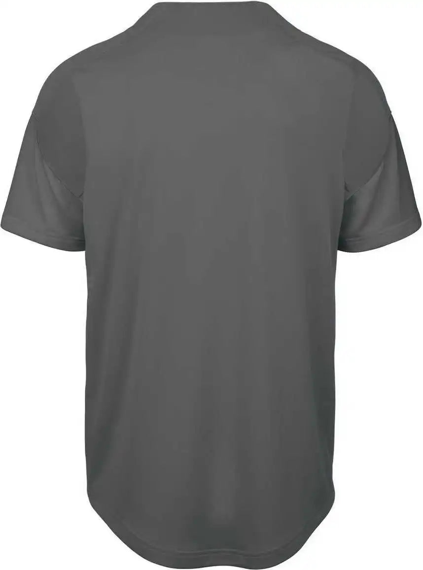 Mizuno Youth Aerolite Full Button Baseball Jersey - Charcoal