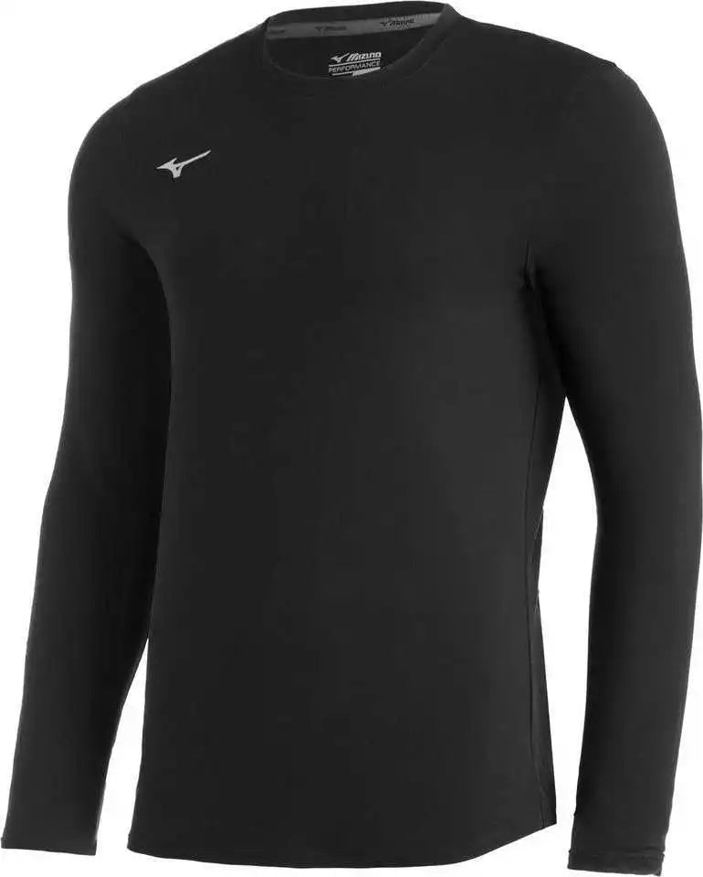 Mizuno Youth Comp Diamond Long Sleeve Crew - Black