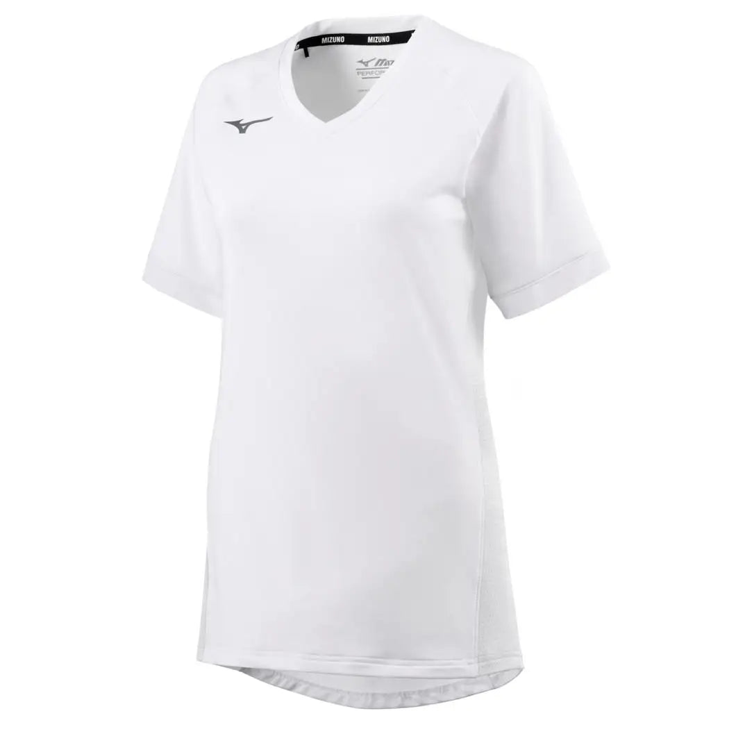 Mizuno Youth Girl’s Spike Short Sleeve Volleyball Jersey - White