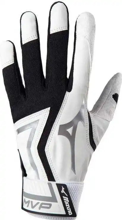 Mizuno Youth Mvp Batting Gloves - Black White