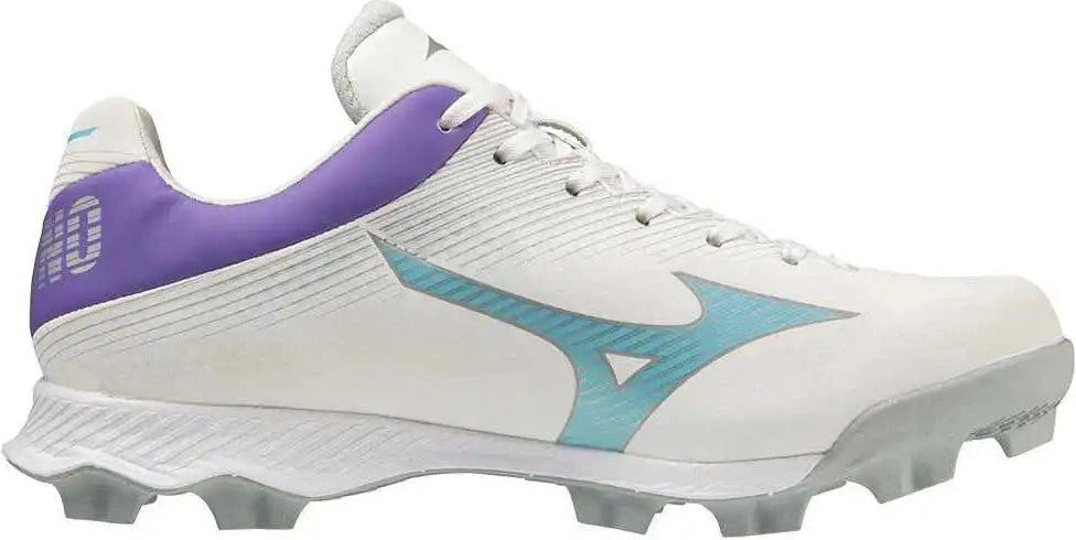Mizuno Youth Wave Finch Lightrevo Jr Low Molded Cleats - White Blue
