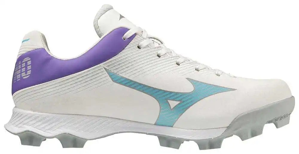 Mizuno Youth Wave Finch Lightrevo Jr Low Molded Cleats - White Blue
