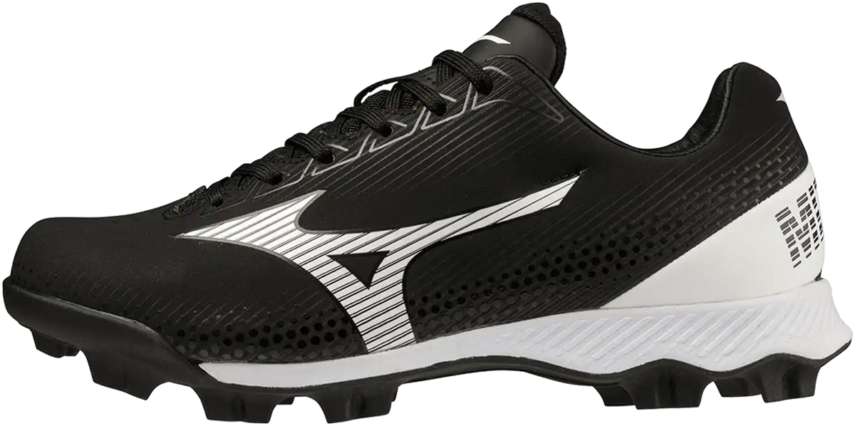 Mizuno Youth Wave Lightrevo Jr Low Molded Cleats - Black White