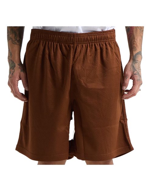 Mocha Mesh PE Gym Shorts - SHMPS