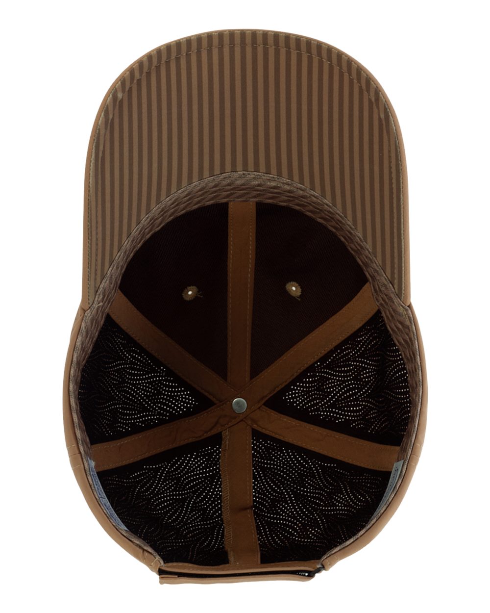 Mocha Mousse/ Stripes Women's Perforated Performance Cap - SOPHIE