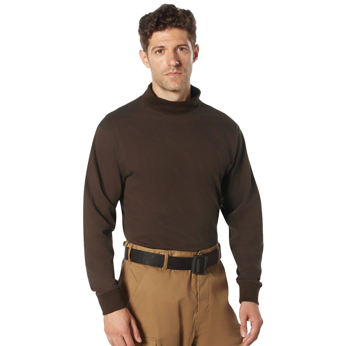 Mock Turtleneck - Dark Brown / s