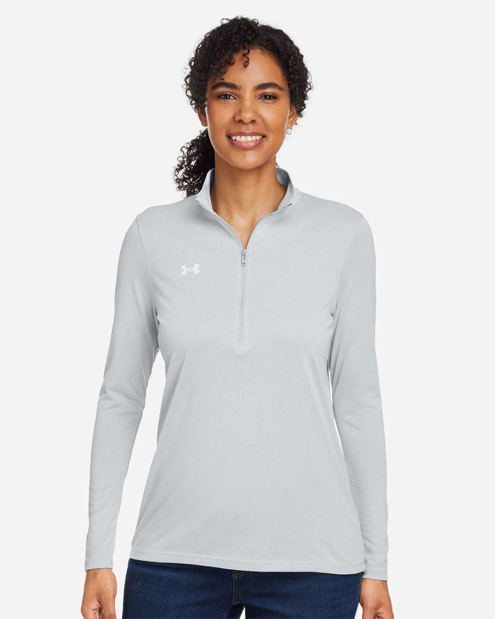 Mod Grey Light Heather/ White Women's Team Tech™ Half-Zip - 1376862
