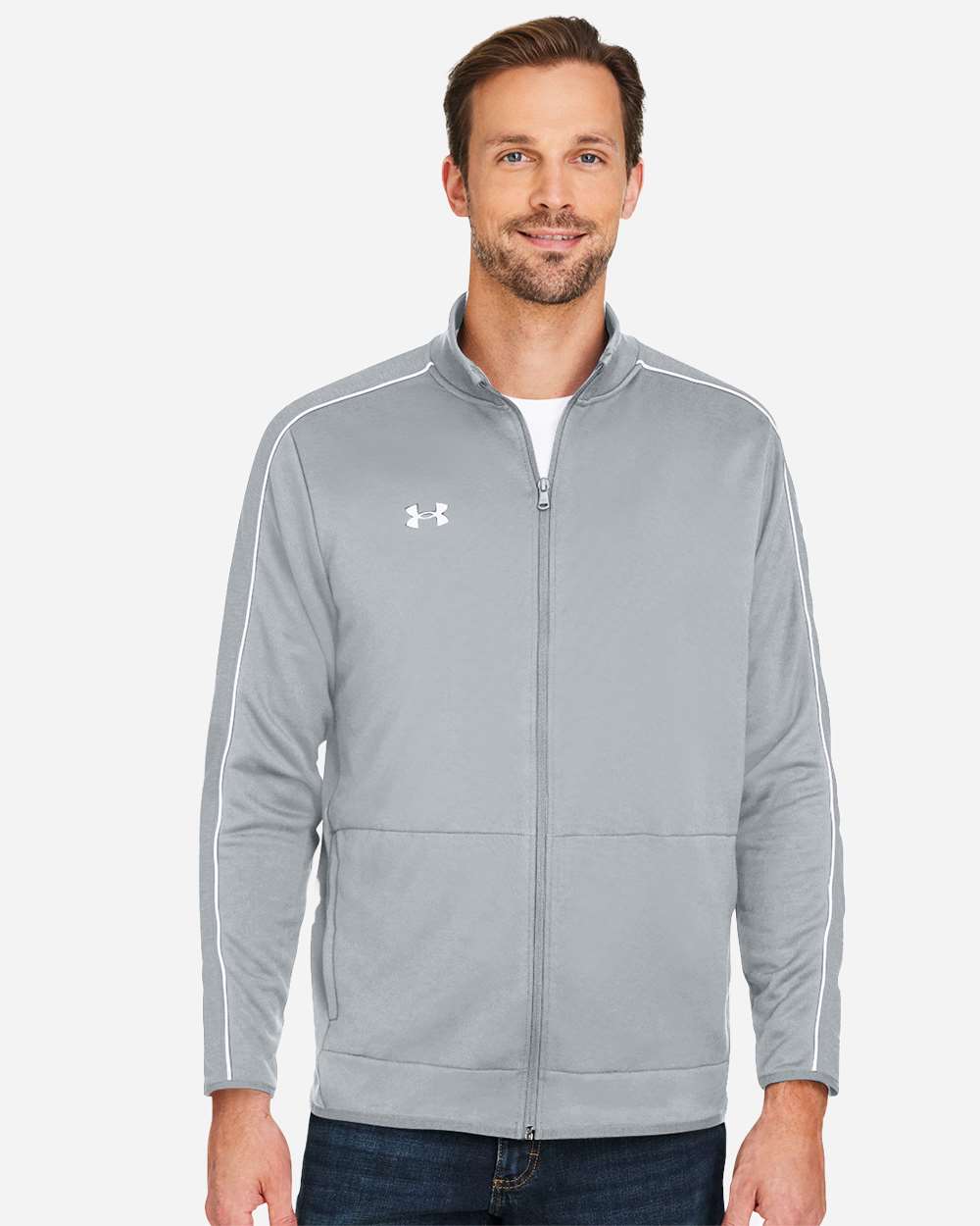 Mod Grey/ White Command Full-Zip 2.0 Jacket - 1383259 plain