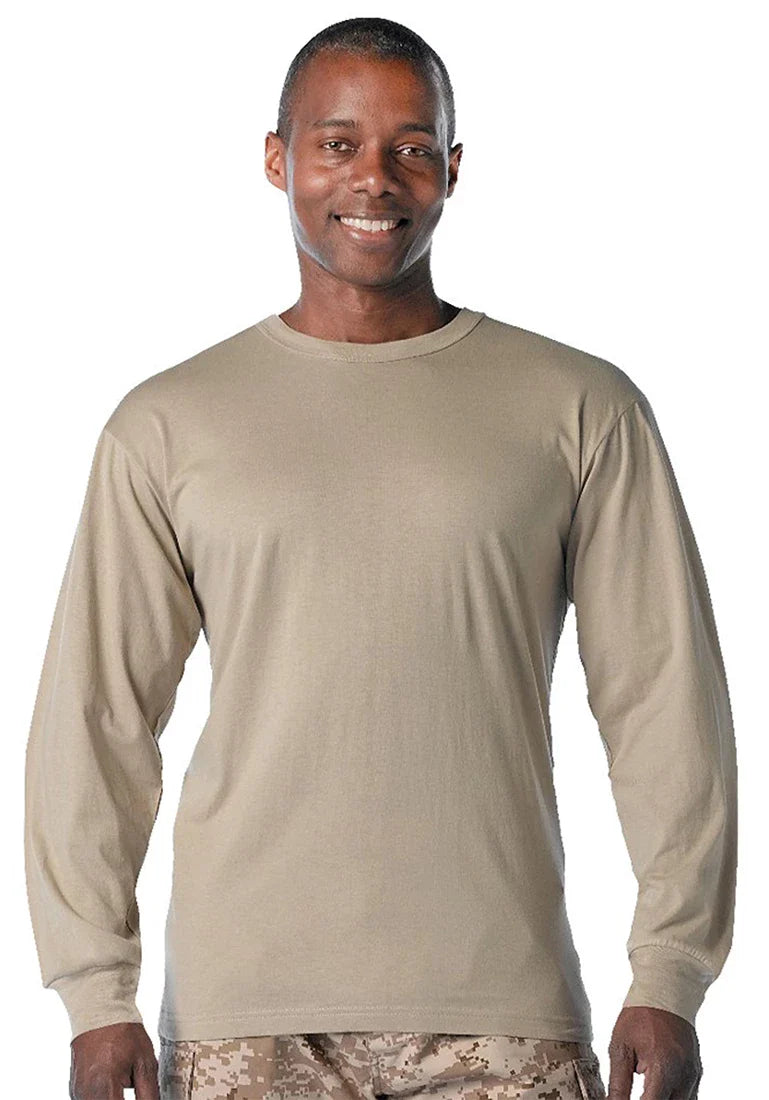 Moisture Wicking Long Sleeve T-shirt - Desert Sand / s
