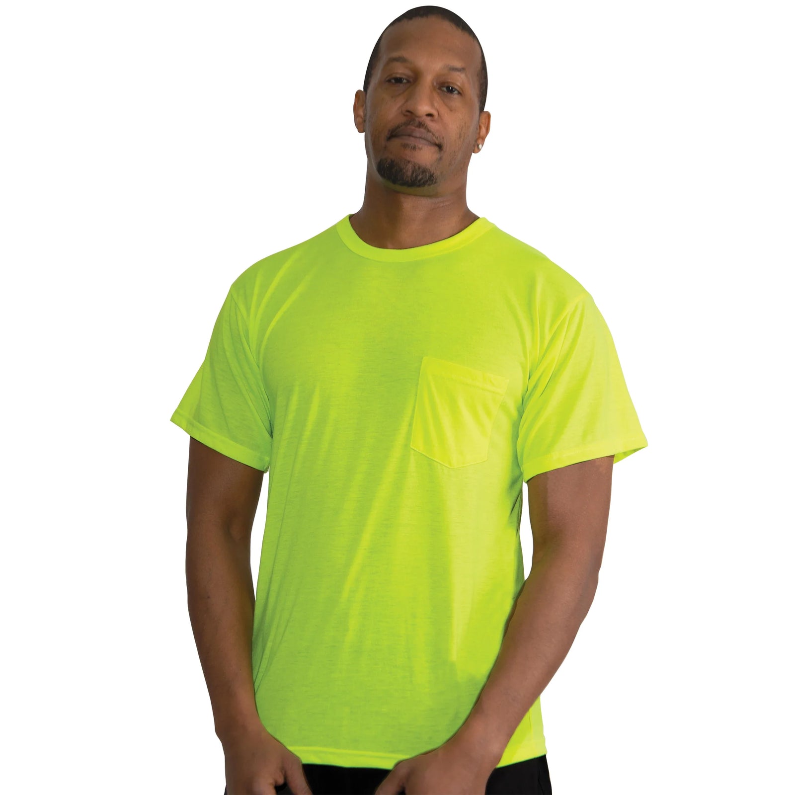 Moisture Wicking Pocket T-shirt - Safety Green / s