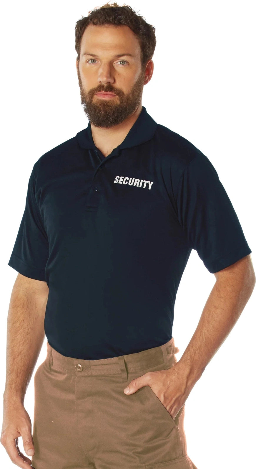 Moisture Wicking Security Polo Shirt - Midnight Navy Blue / 2xl