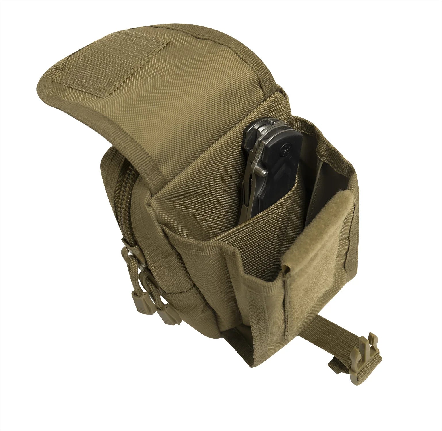 Molle Compatible Edc (everyday Carry) Accessory Pouch - Coyote Brown