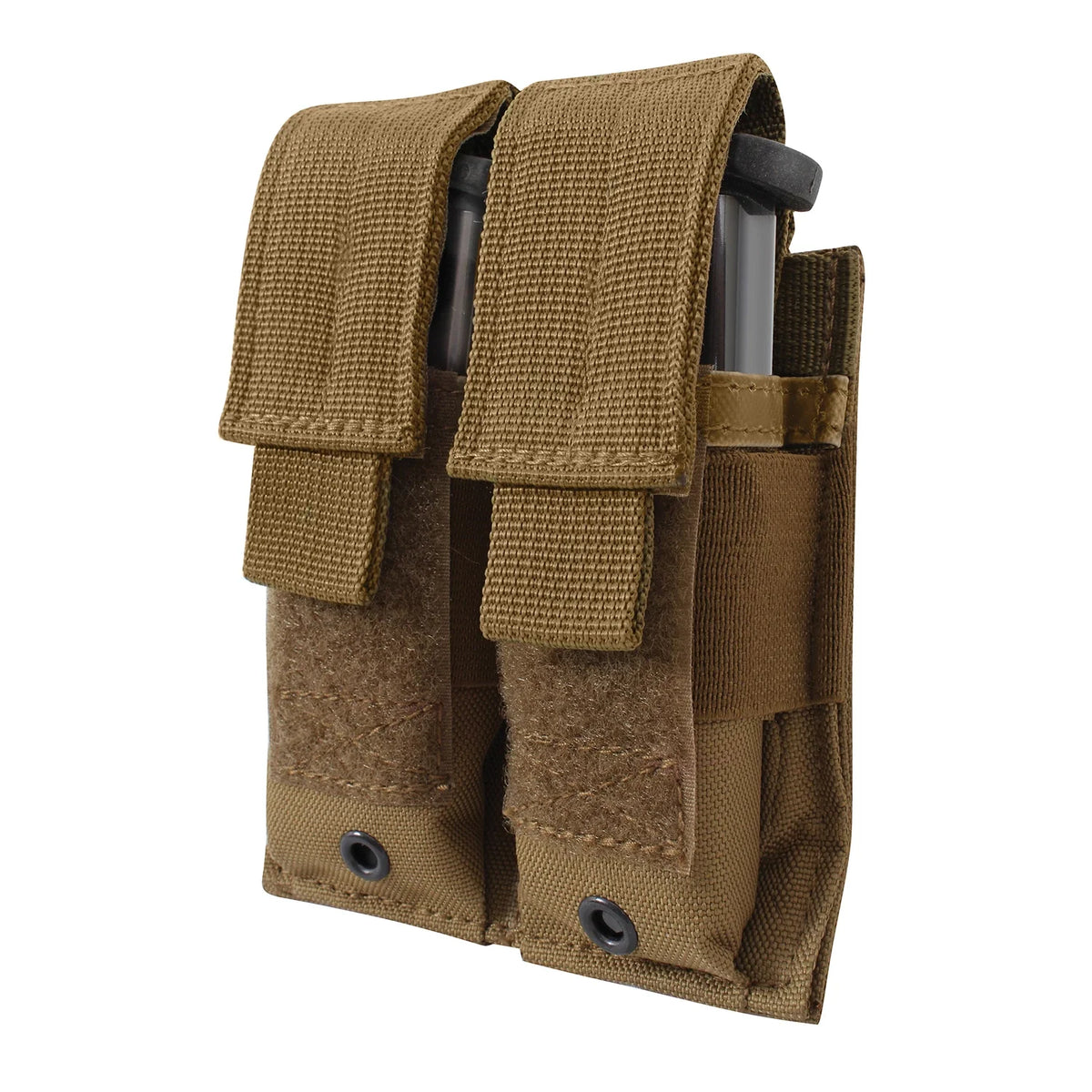 Molle Double Pistol Mag Pouch - Coyote Brown
