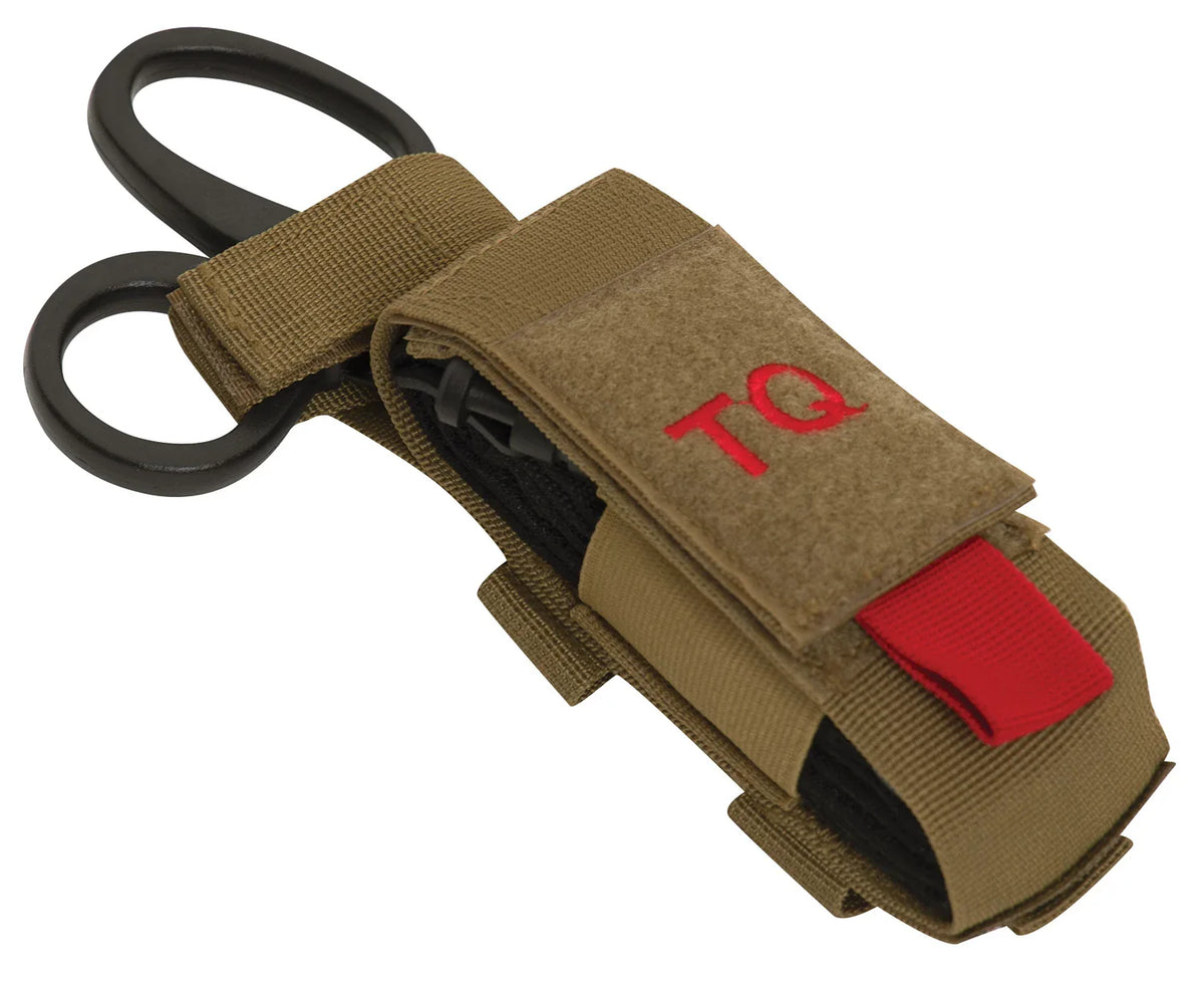 Molle Tactical Tourniquet and Shear Holder Pouch - Coyote Brown