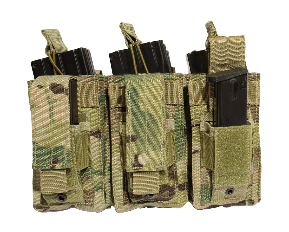 Molle Triple Kangaroo Rifle and Pistol Mag Pouch