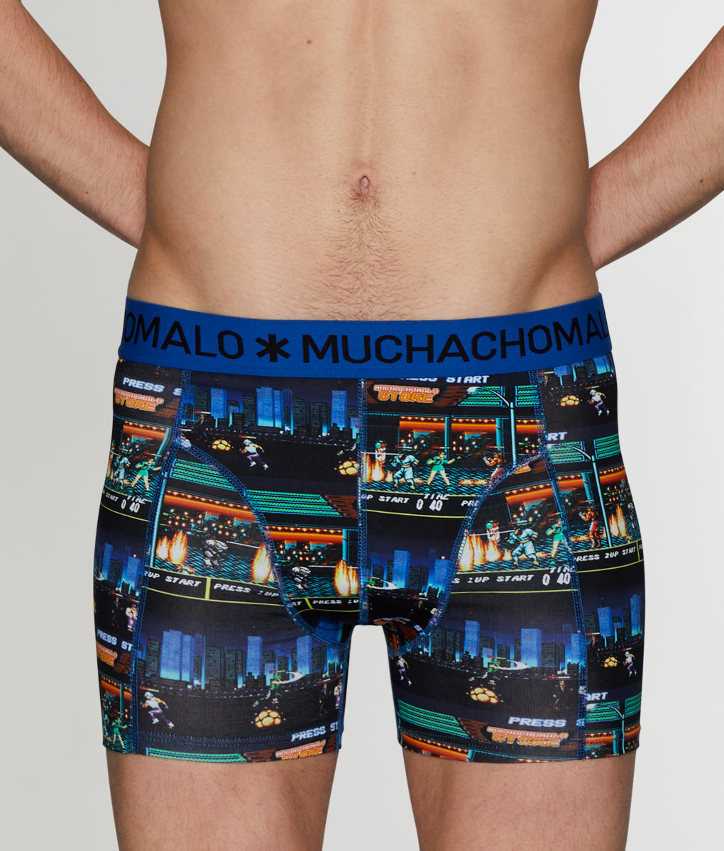Muchachomalo Boxing Experience Boxer Brief - Blue Print / Small