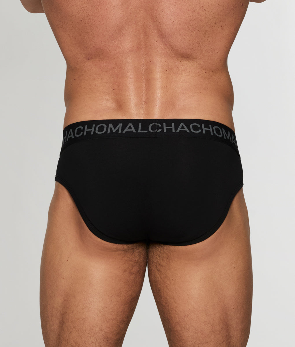Muchachomalo Solid Brief - Midnight Black / Small