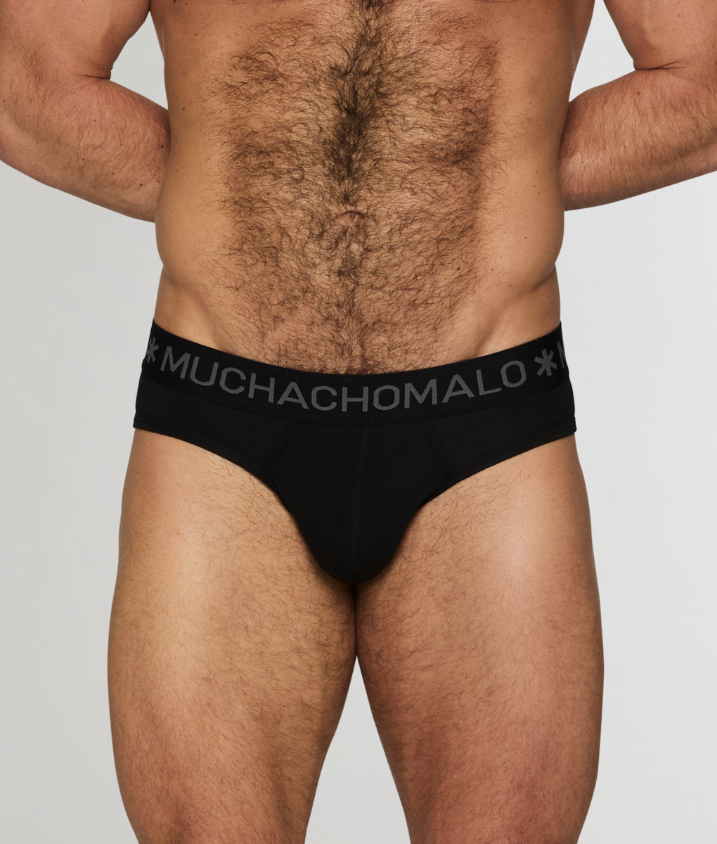 Muchachomalo Solid Brief - Midnight Black / Small