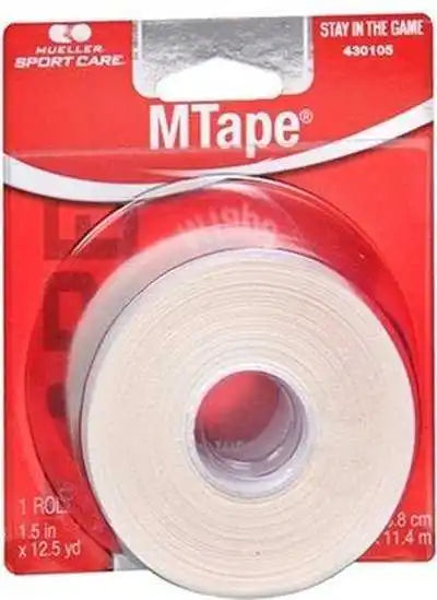 Mueller Mtape 1.5’’ x 12.5yds Single Roll - White