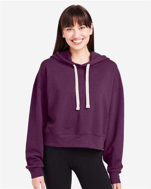 Mulberry Women&#39;s Vintage Oversized Cropped Hooded Sweatshirt - PDP1725