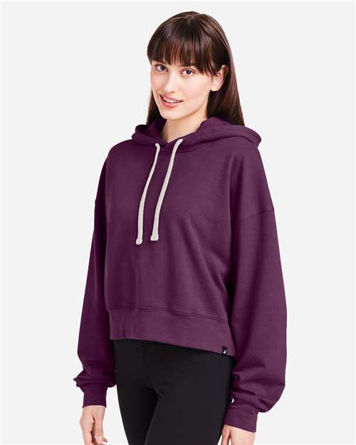 Mulberry Women&#39;s Vintage Oversized Cropped Hooded Sweatshirt - PDP1725
