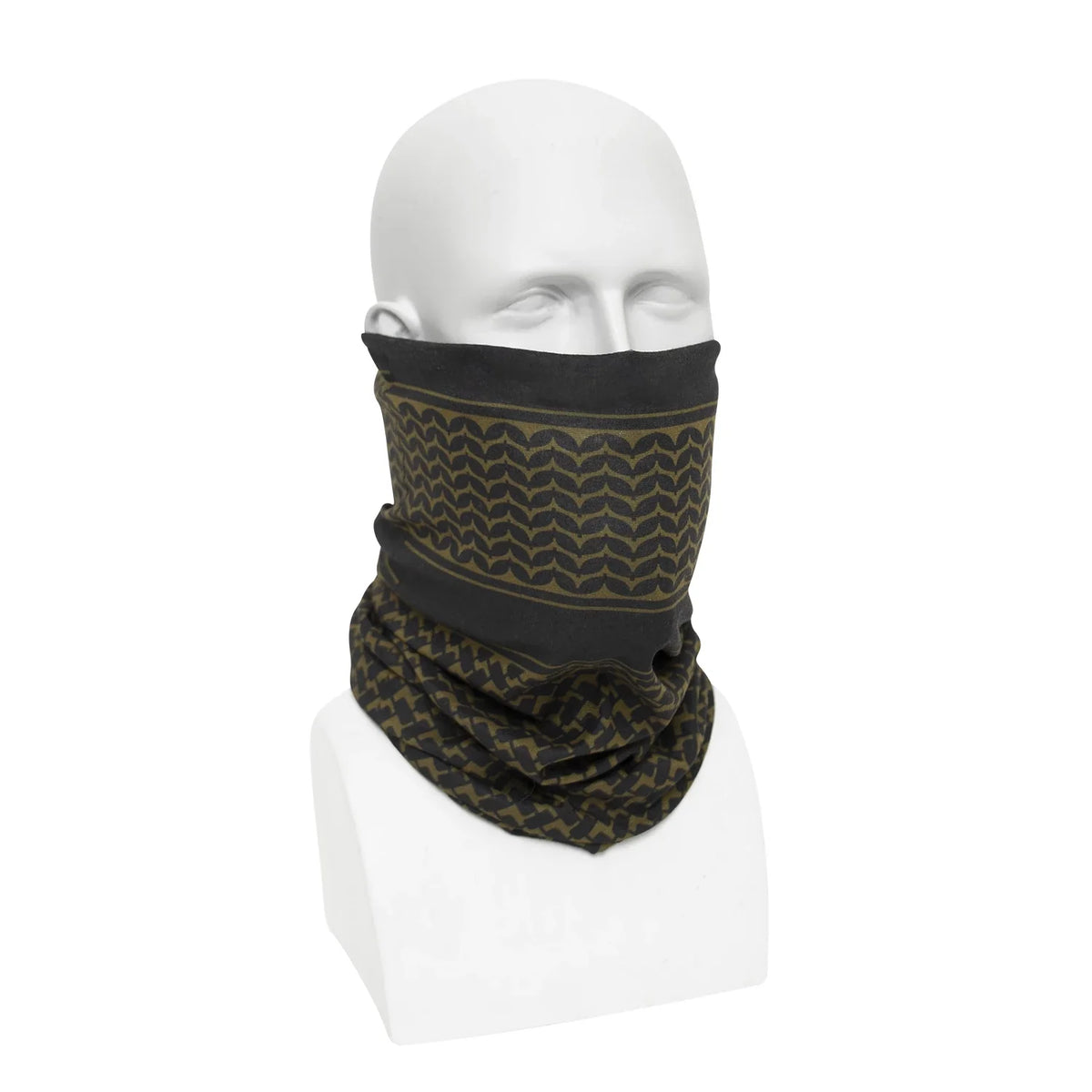 Multi-use Tactical Wrap with Shemagh Print - Coyote Brown