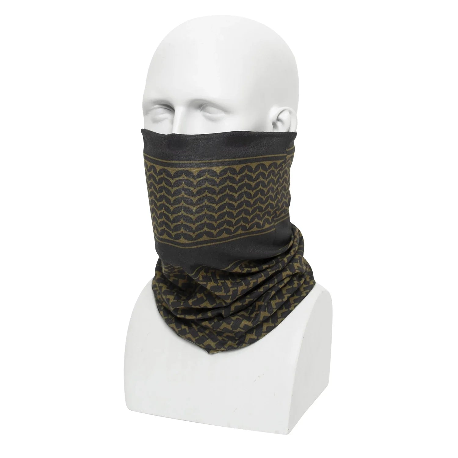 Multi-use Tactical Wrap with Shemagh Print - Coyote Brown
