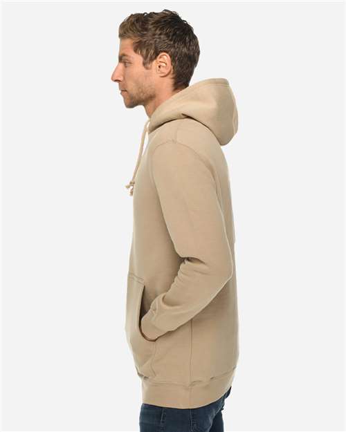 Rear View of Mushroom Heavyweight Pullover Hooded Sweatshirt - LS19001
