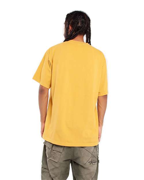 Mustard Garment-Dyed Crewneck T-Shirt - SHGD plain