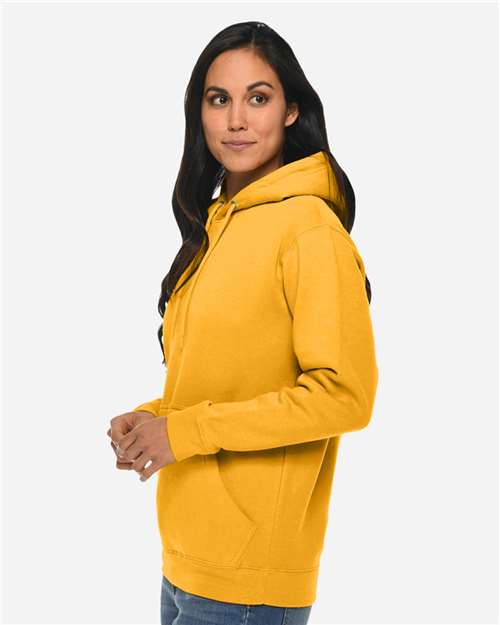 Rear View of Mustard Premium Pullover Hooded Sweatshirt - LS14001