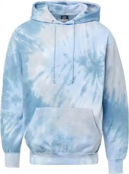 Mv Sport 1290 Classic Fleece Tie Dye Hooded Sweatshirt Arctic Sky