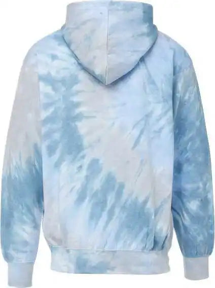 Mv Sport 1290 Classic Fleece Tie Dye Hooded Sweatshirt Arctic Sky
