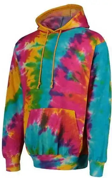 Mv Sport 1290 Classic Fleece Tie-dye Hooded Sweatshirt - Rainbow