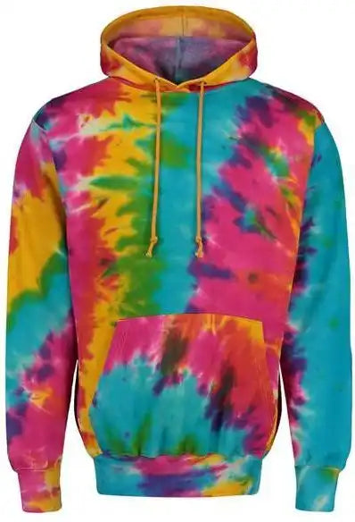 Mv Sport 1290 Classic Fleece Tie-dye Hooded Sweatshirt - Rainbow