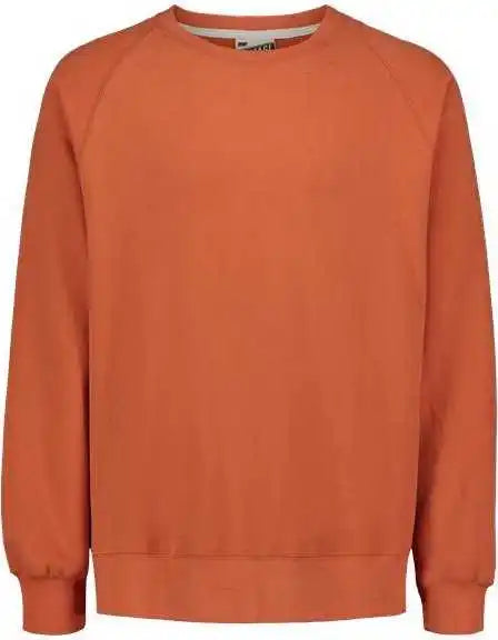 Mv Sport 17116 Vintage Fleece Raglan Crewneck Sweatshirt Orange