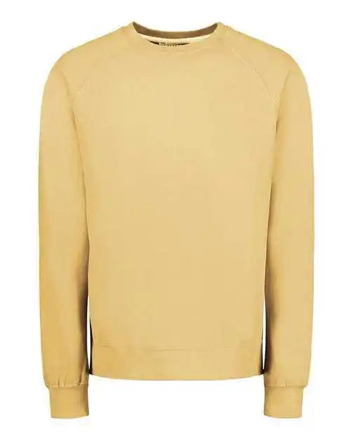 Mv Sport 17116 Vintage Fleece Raglan Crewneck Sweatshirt Sun Ray