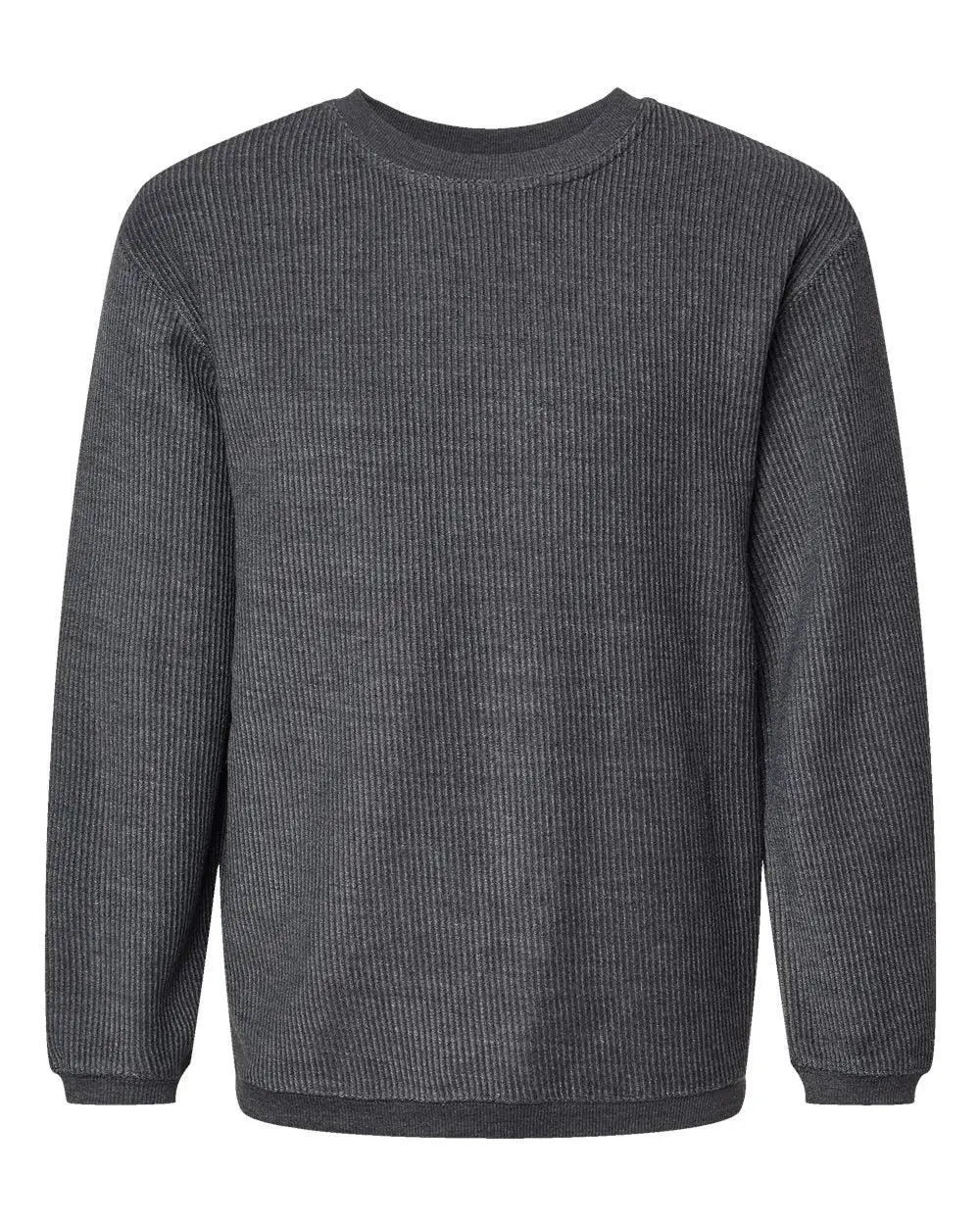 Mv Sport 19179 Corded Crewneck Pullover - Charcoal - Dark Gray / Xs