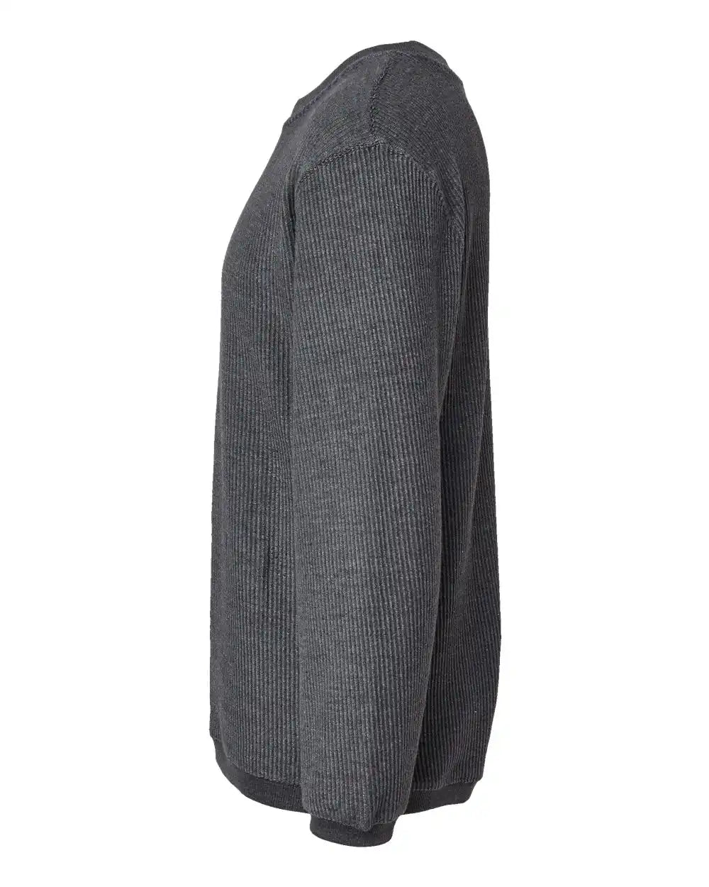 Mv Sport 19179 Corded Crewneck Pullover - Charcoal
