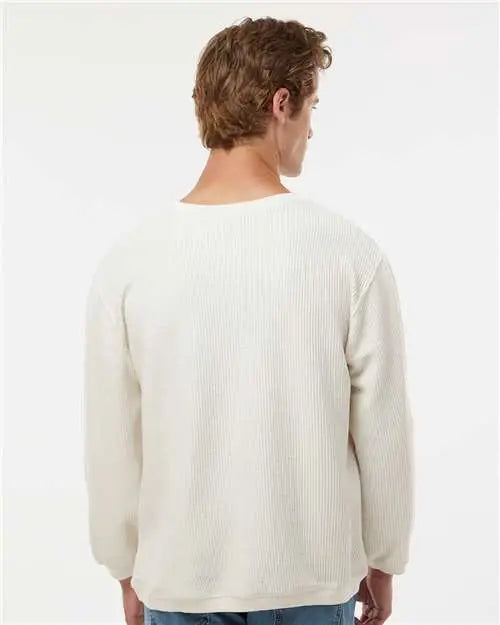 Mv Sport 19179 Corded Crewneck Pullover - Ivory