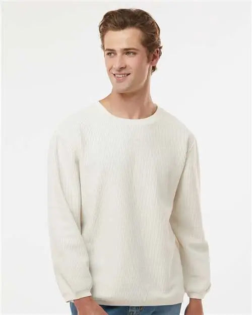 Mv Sport 19179 Corded Crewneck Pullover - Ivory