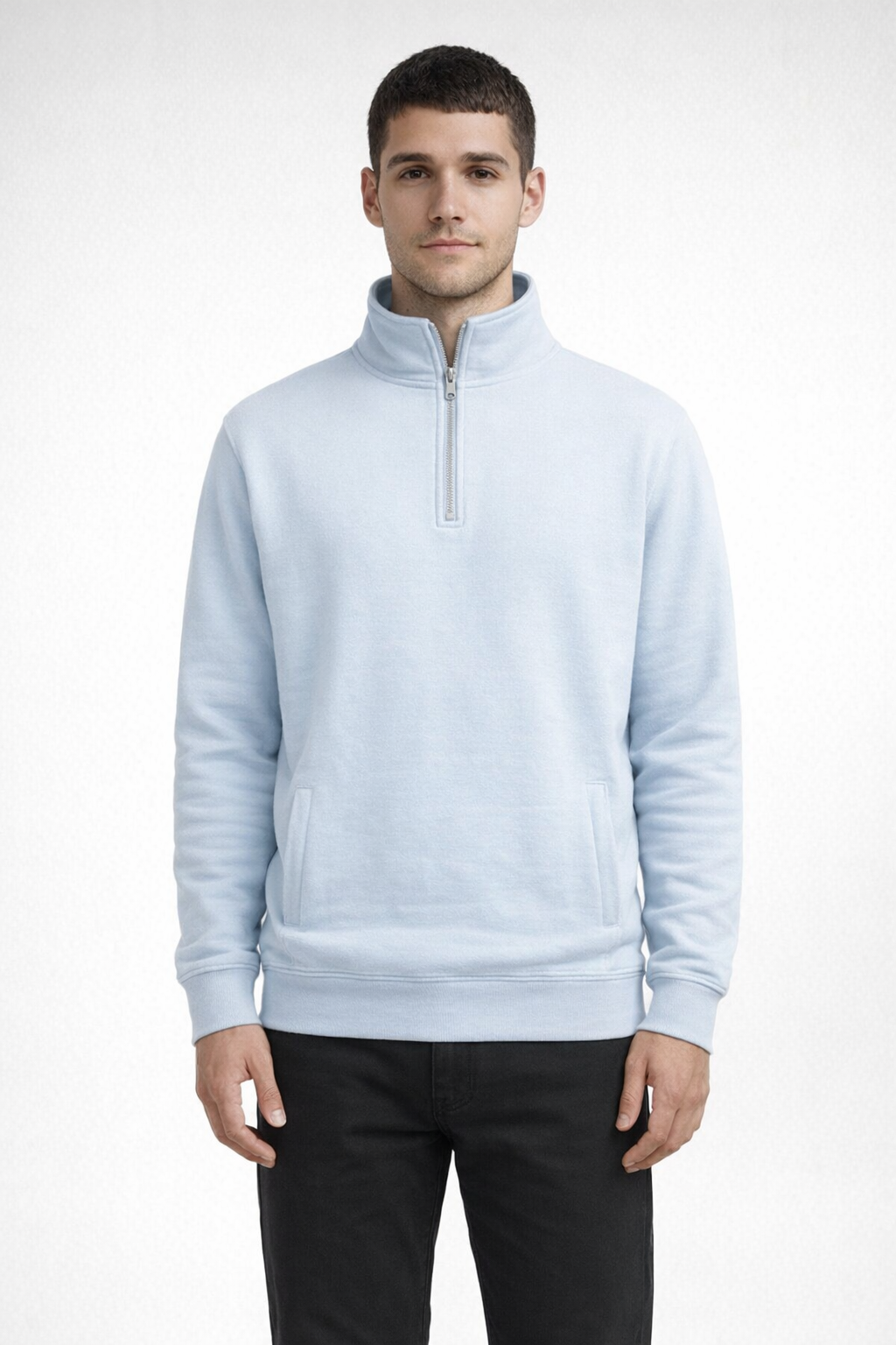 Mv Sport 20315 Fundamental Fleece Qtr Zip - Arctic Blue